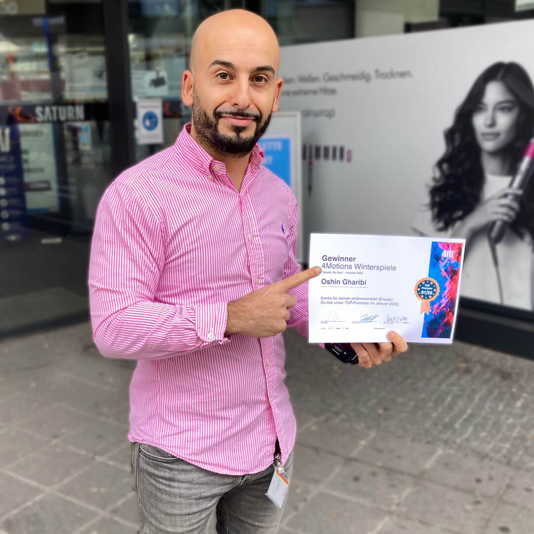 Sales Promoter mit Gewinner-Zertifikat